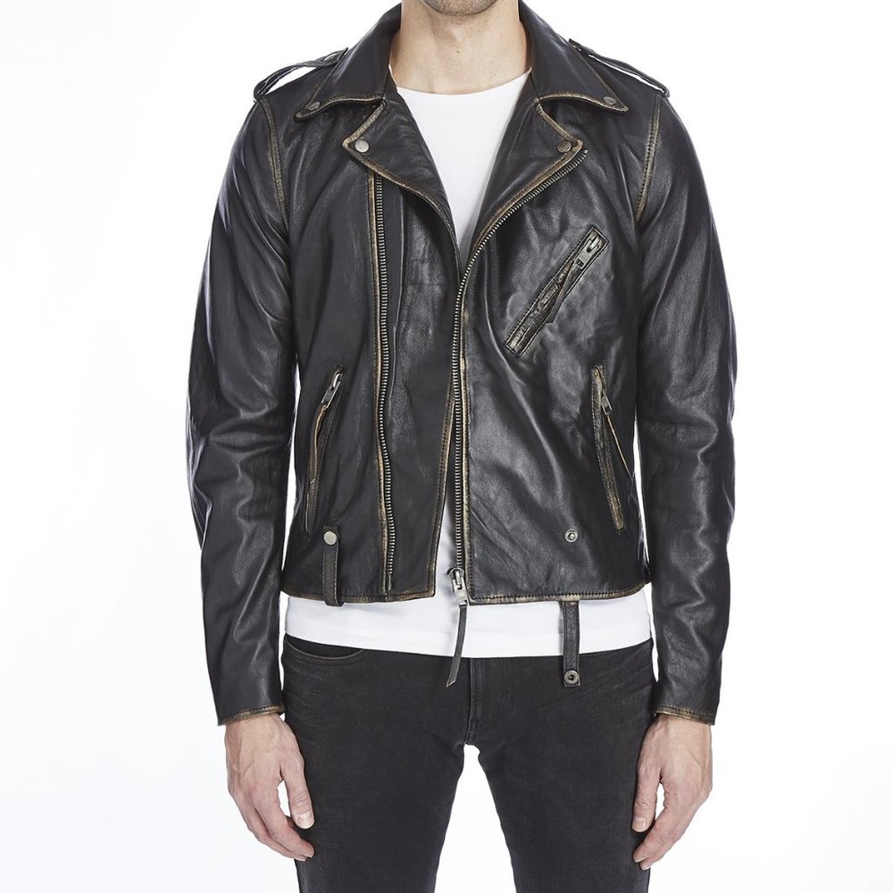 NWOT - BLADE BIKER ANTIQUE LEATHER JACKET - S